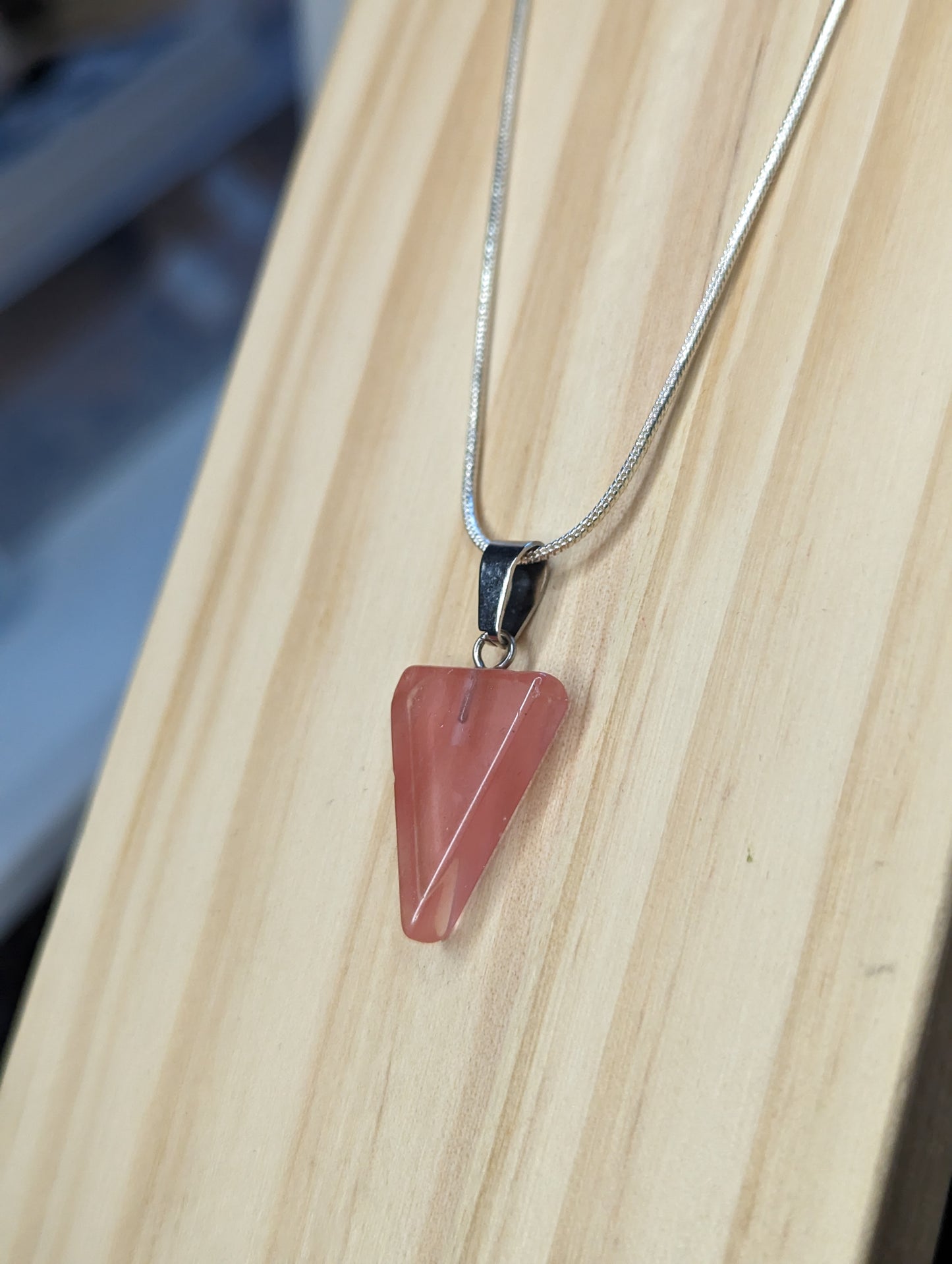 Triangle Gemstone Necklace image 5