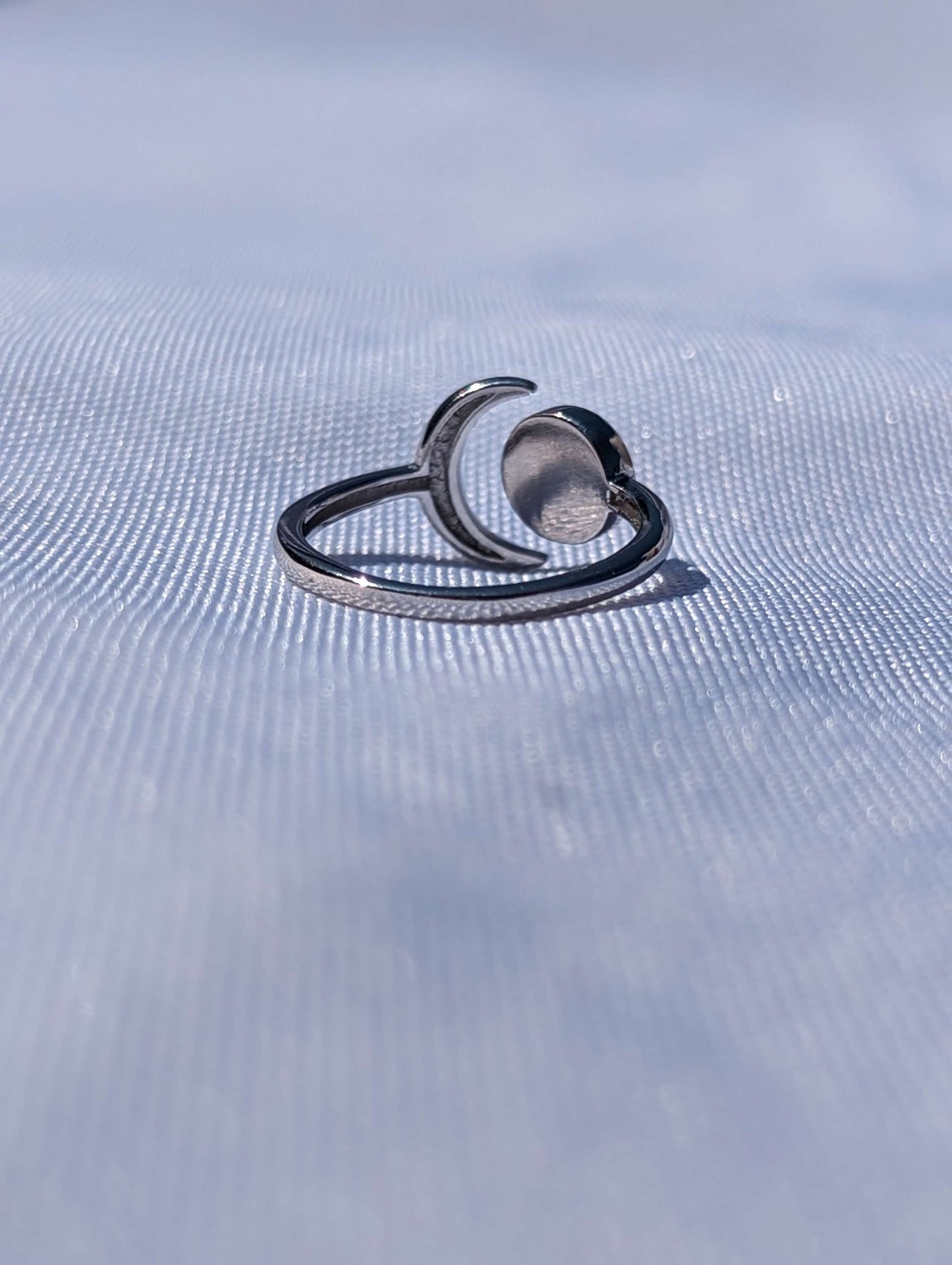 Sterling silver moon ring image 2