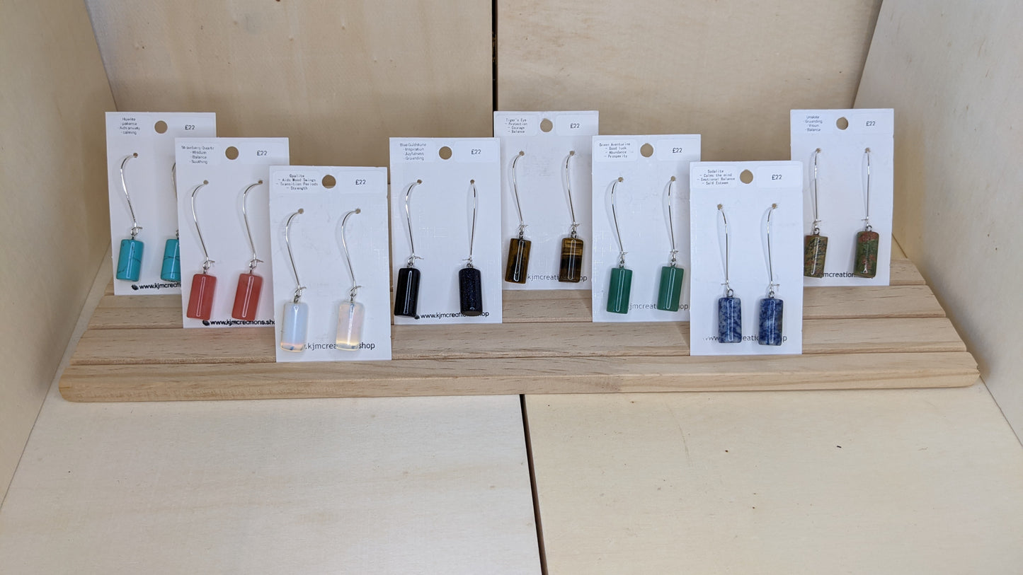 Cylinder Gemstone Earrings image 0