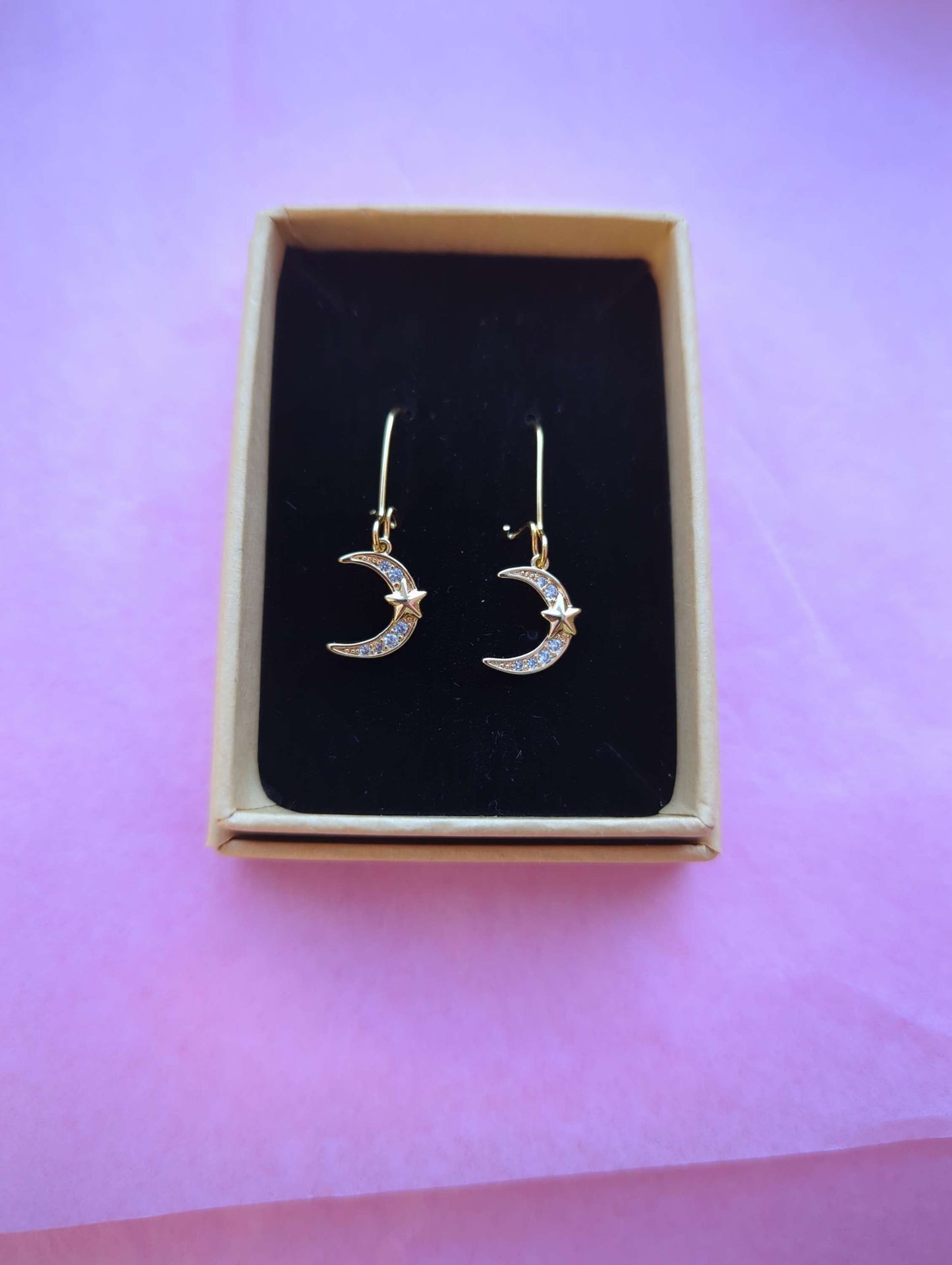 Small moon hook earrings image 0