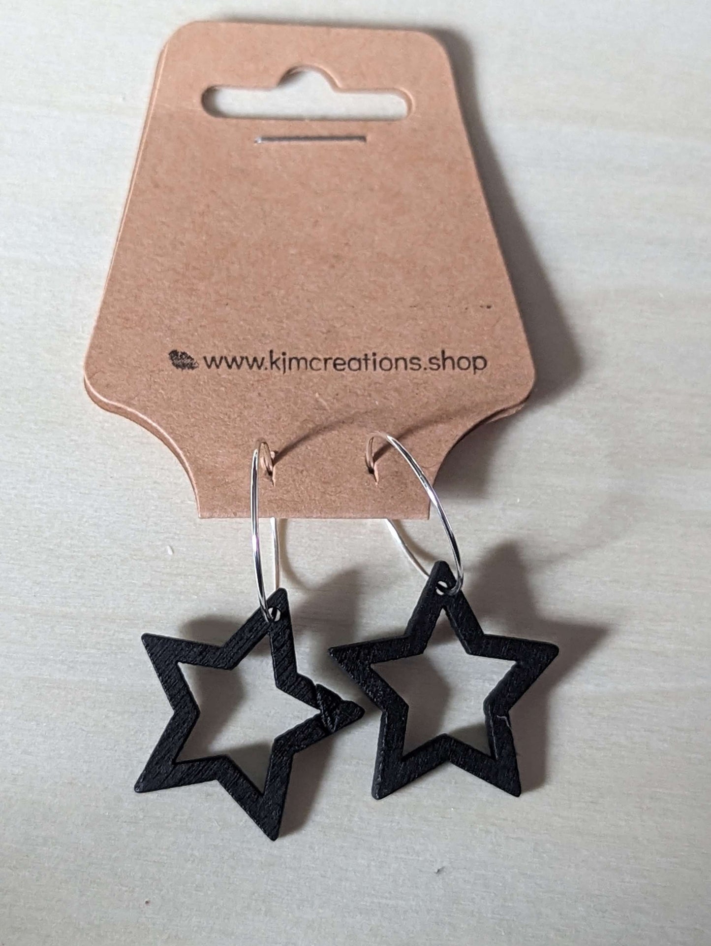 wooden star hoops image 9