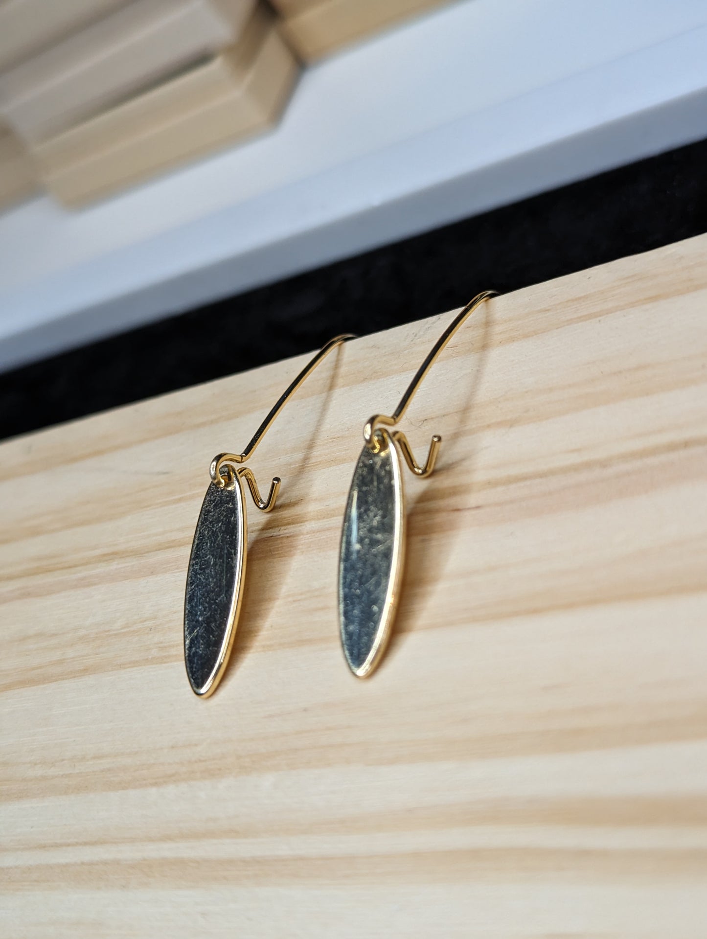 Gold Oval Earrings image 2