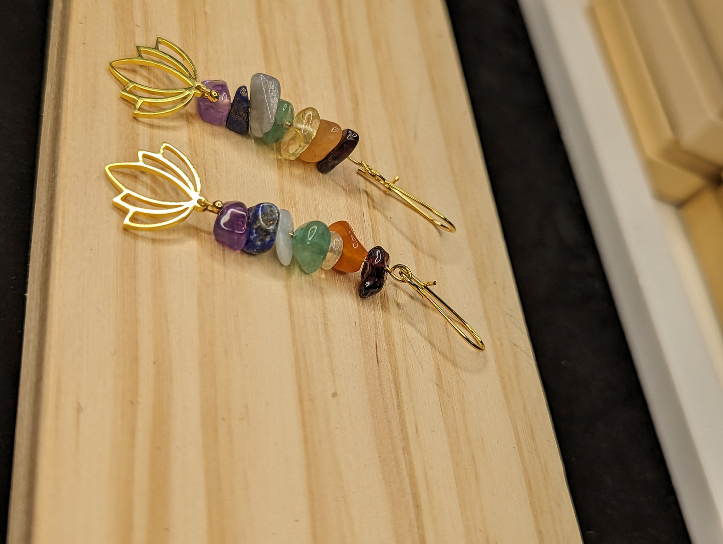Gold Chakra Earrings image 1
