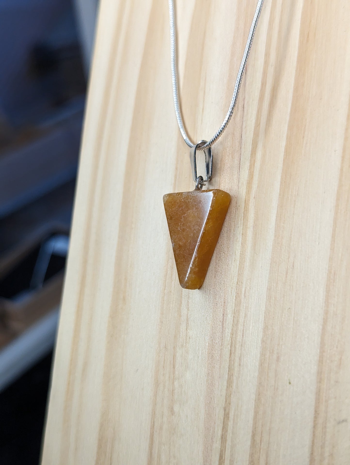 Triangle Gemstone Necklace image 3
