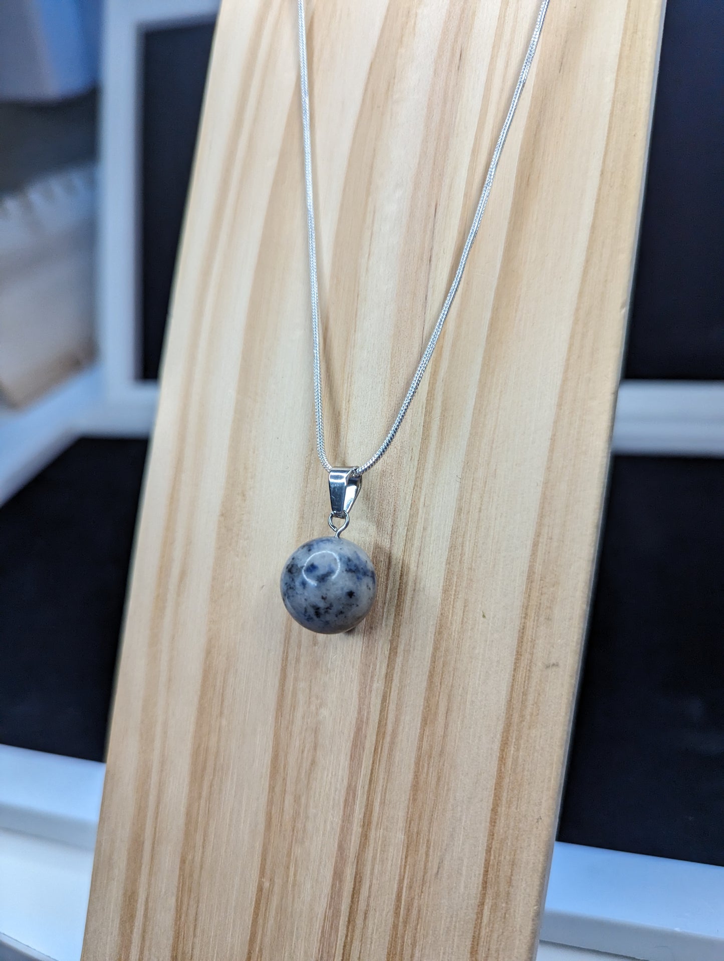 Sphere gemstone necklace image 1