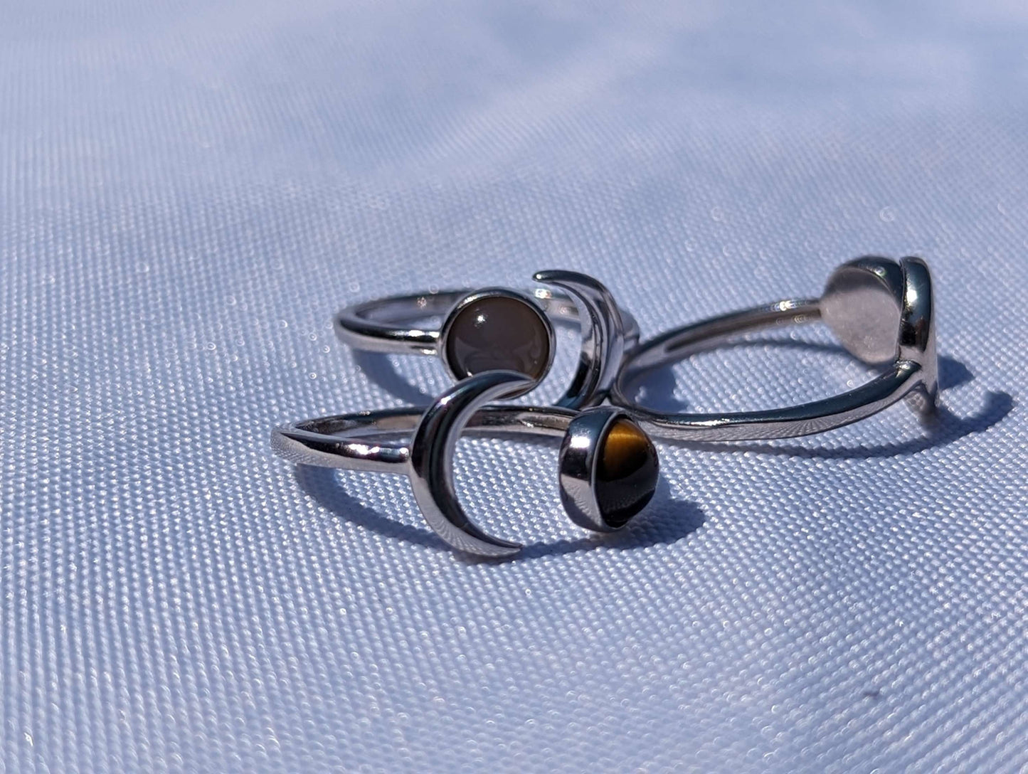 Sterling silver moon ring image 1
