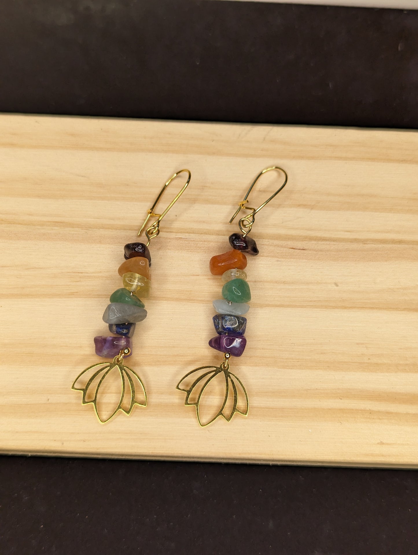 Gold Chakra Earrings image 2