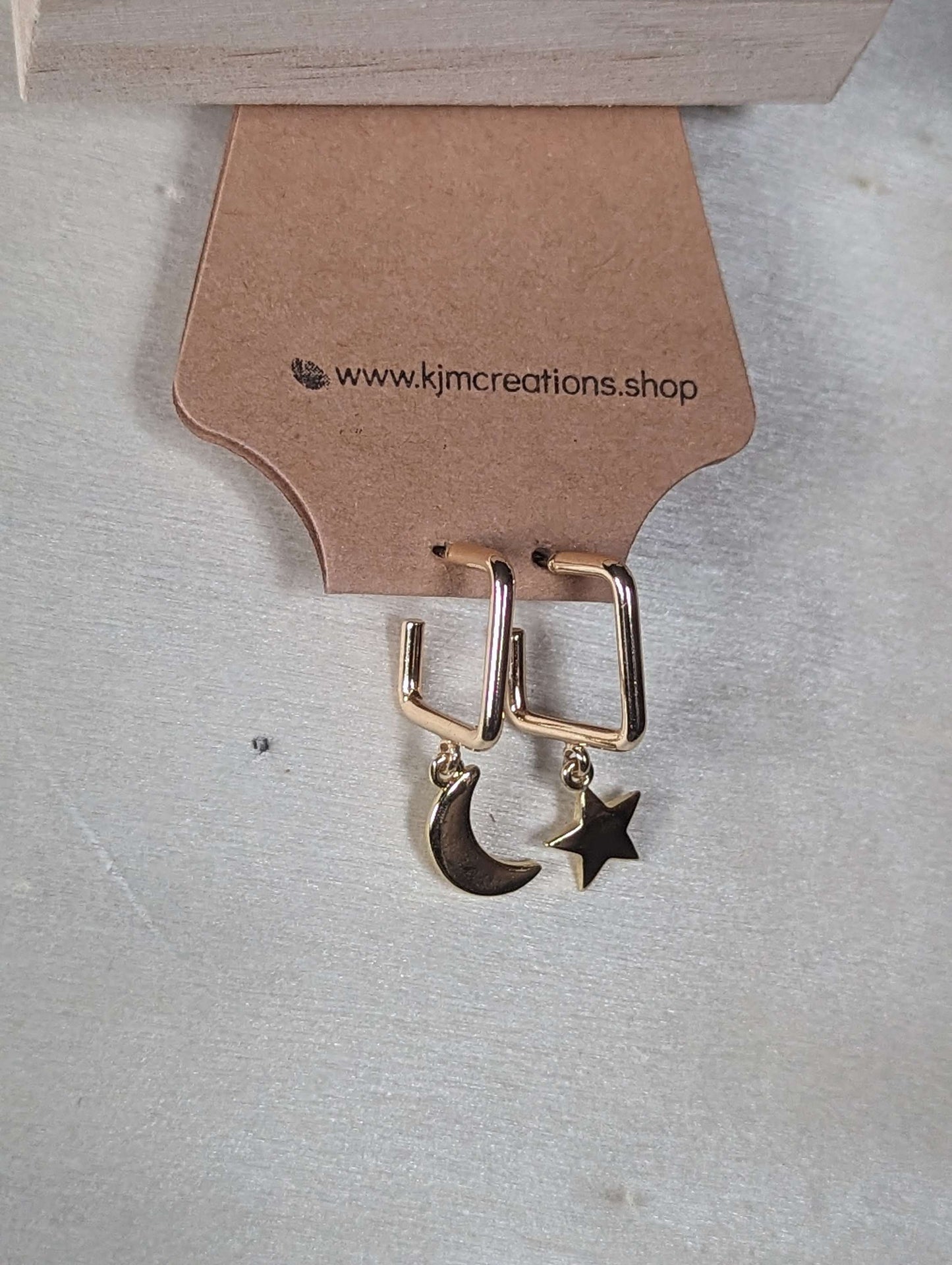Square studded hoops image 3