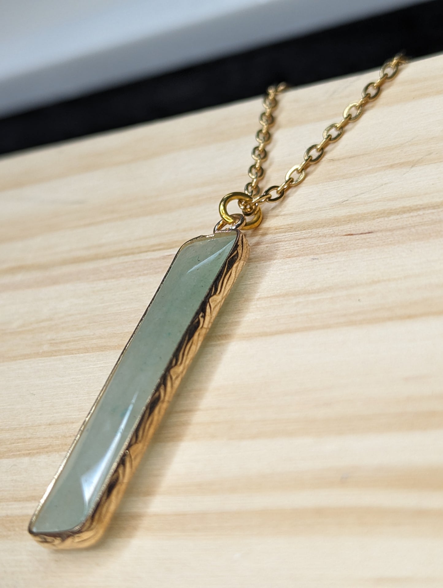 Gold Gemstone Necklace image 1