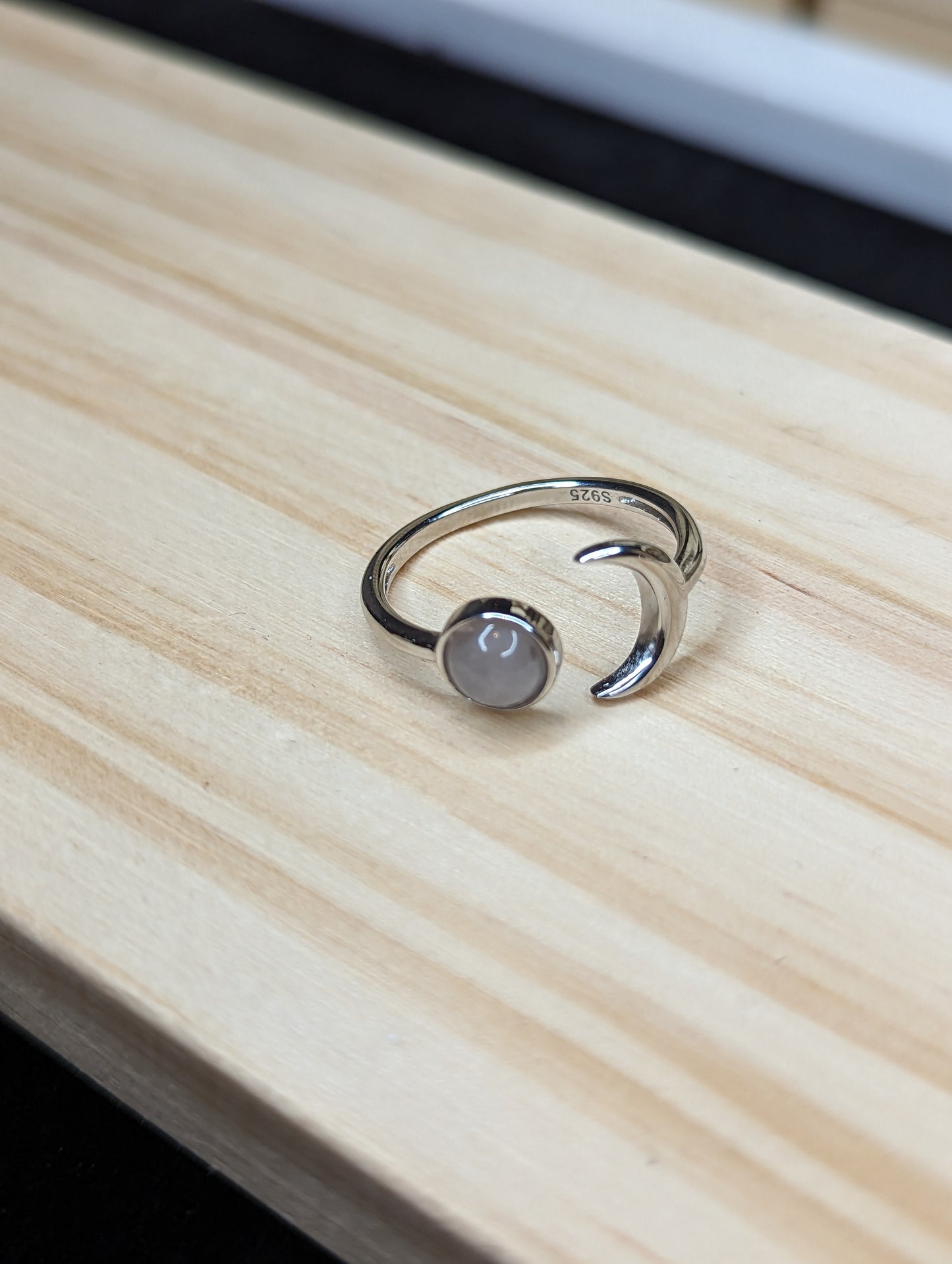 Sterling silver moon ring image 6
