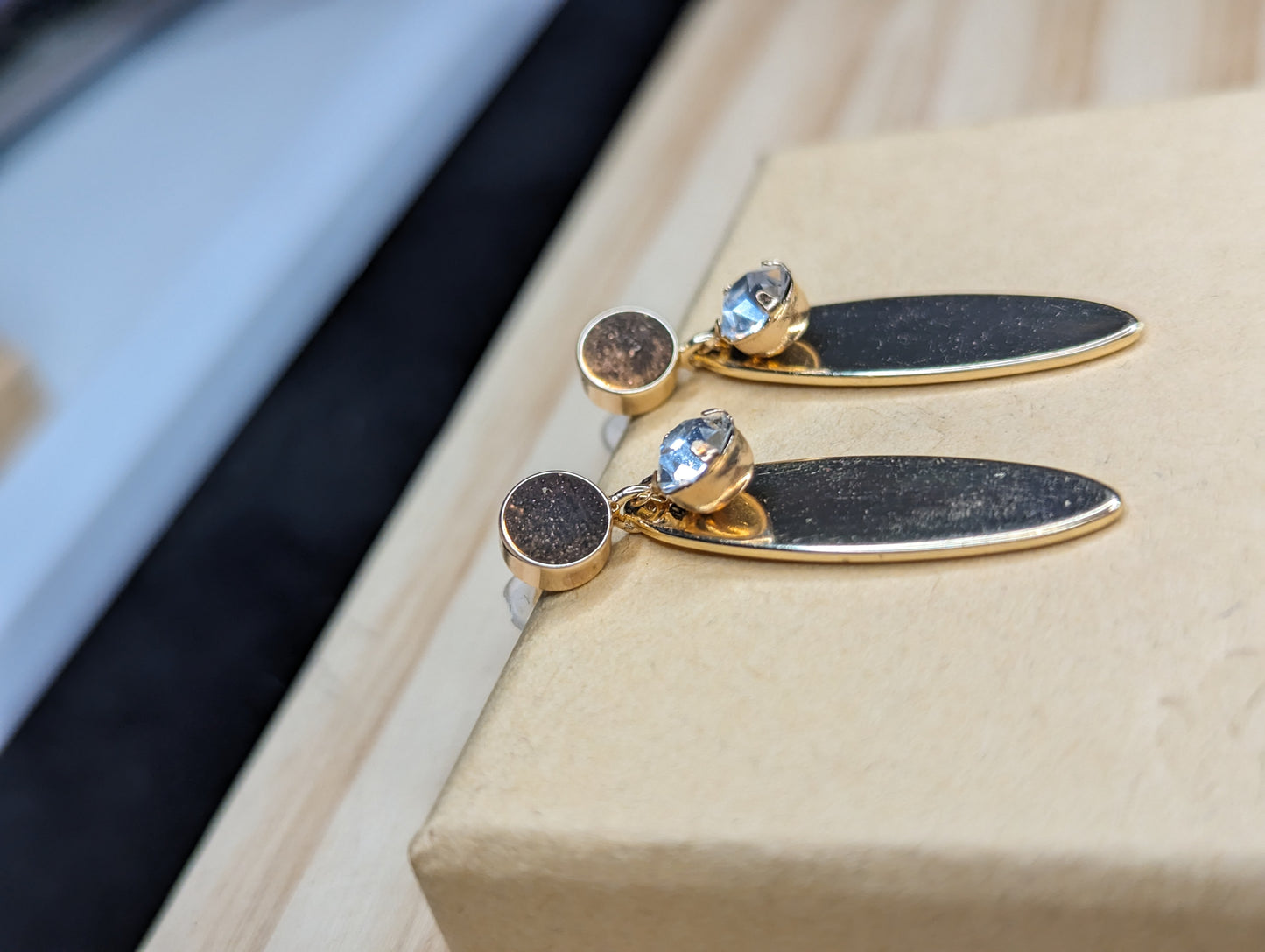 Gold Oval Earrings image 1