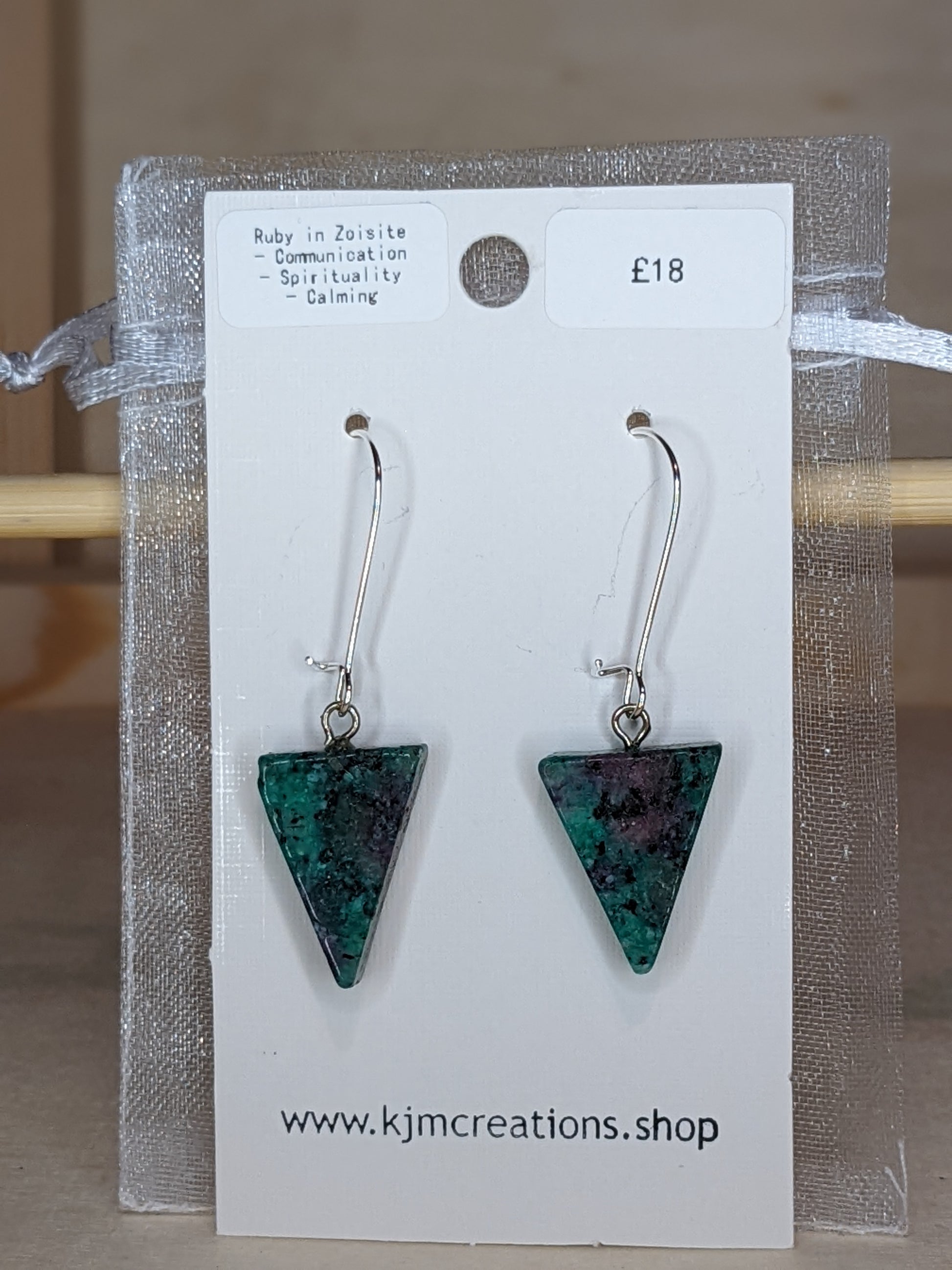 Triangle Gemstone Earrings image 10
