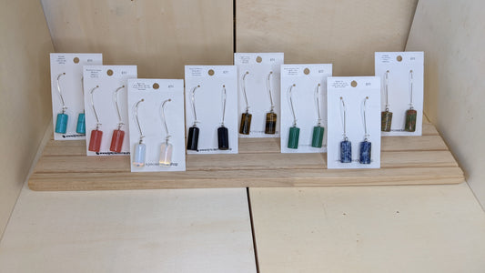 Cylinder Gemstone Earrings image 0