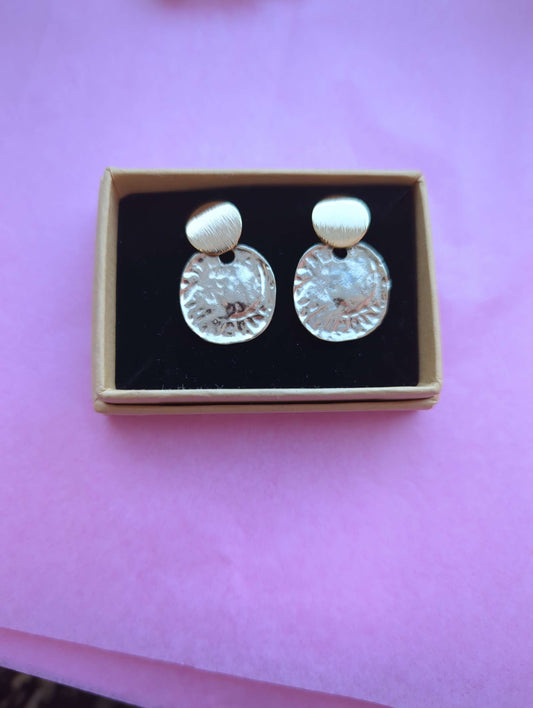 Gold coin studs image 0