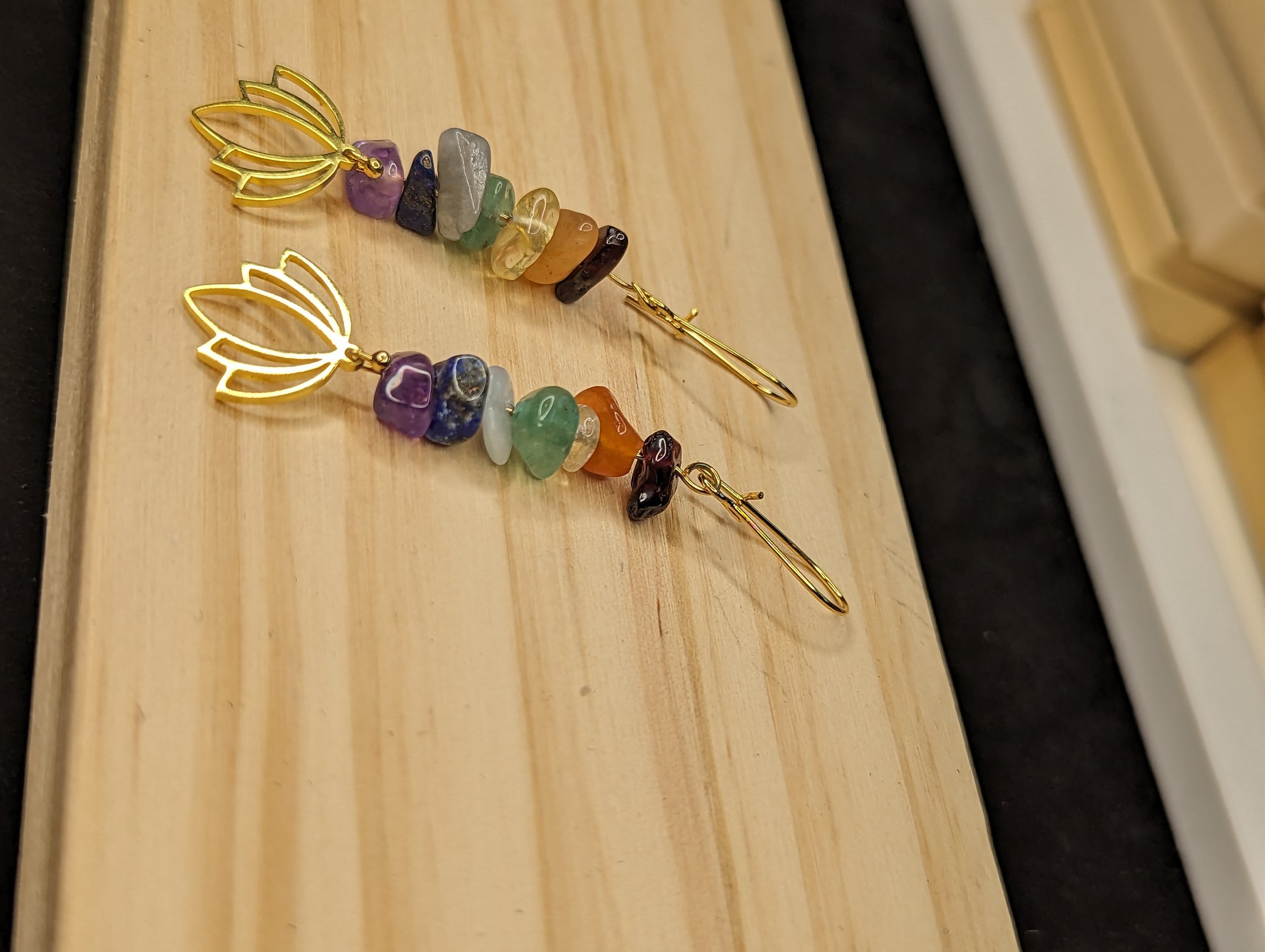 Gold Chakra Earrings image 1