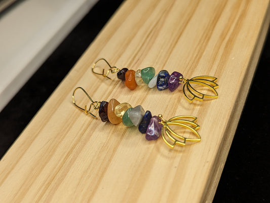 Gold Chakra Earrings image 0