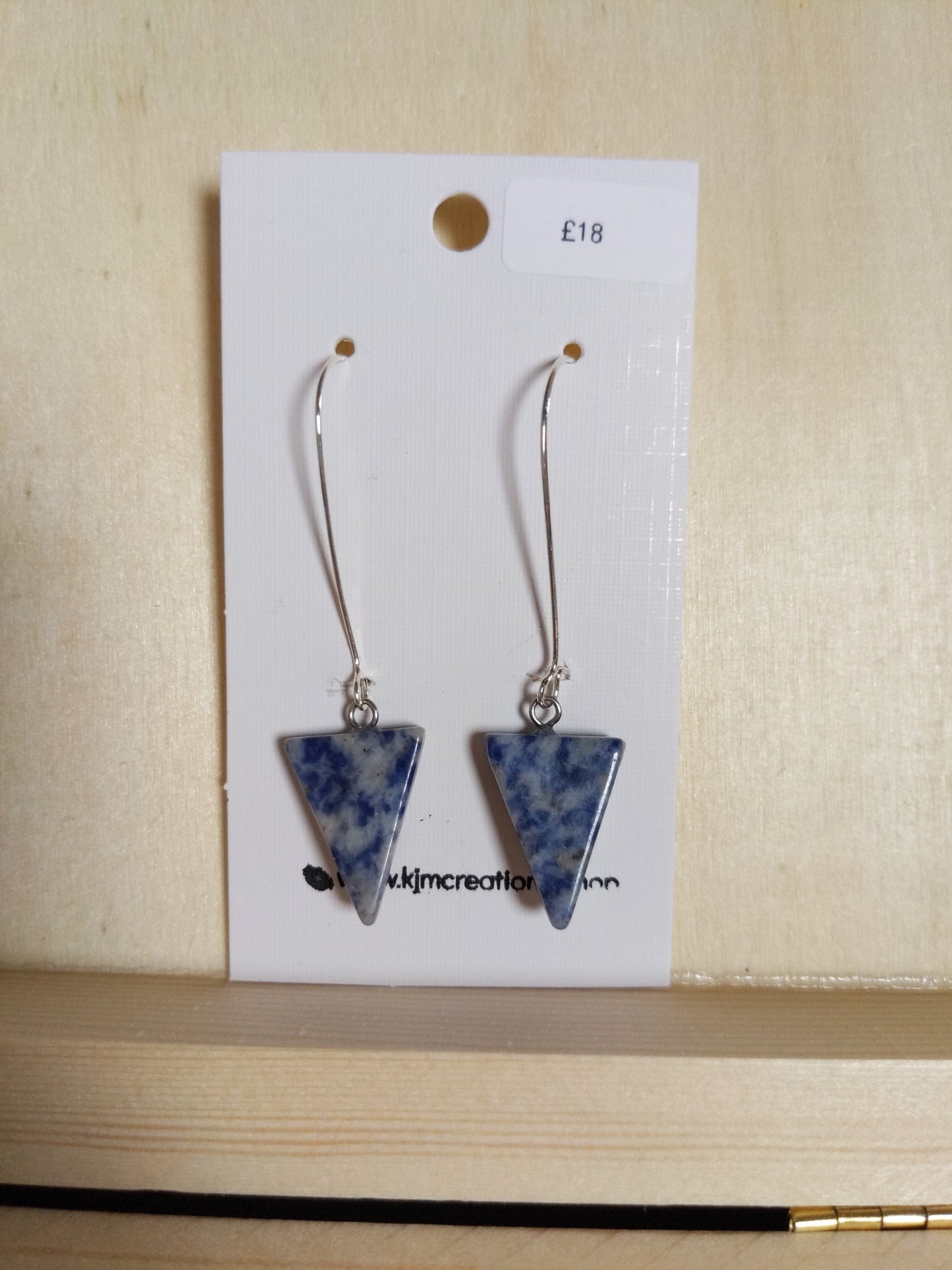 Triangle Gemstone Earrings image 1