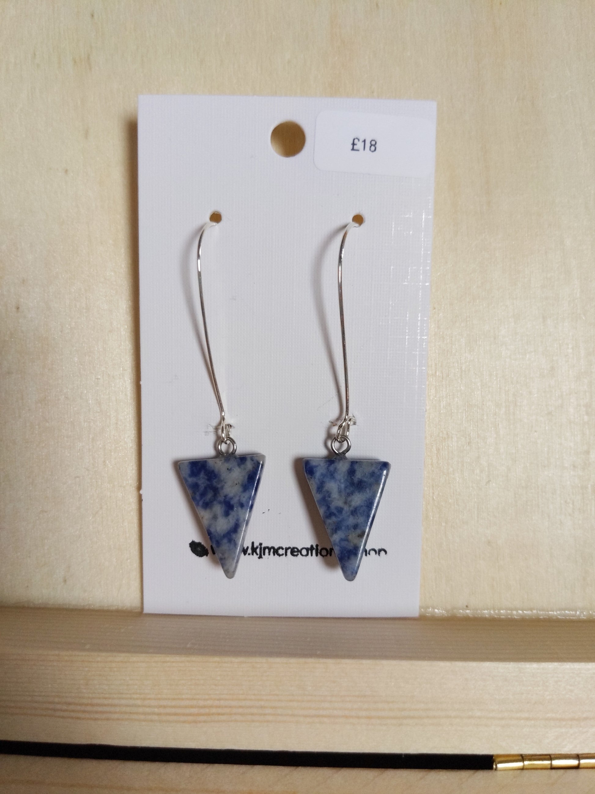 Triangle Gemstone Earrings image 1