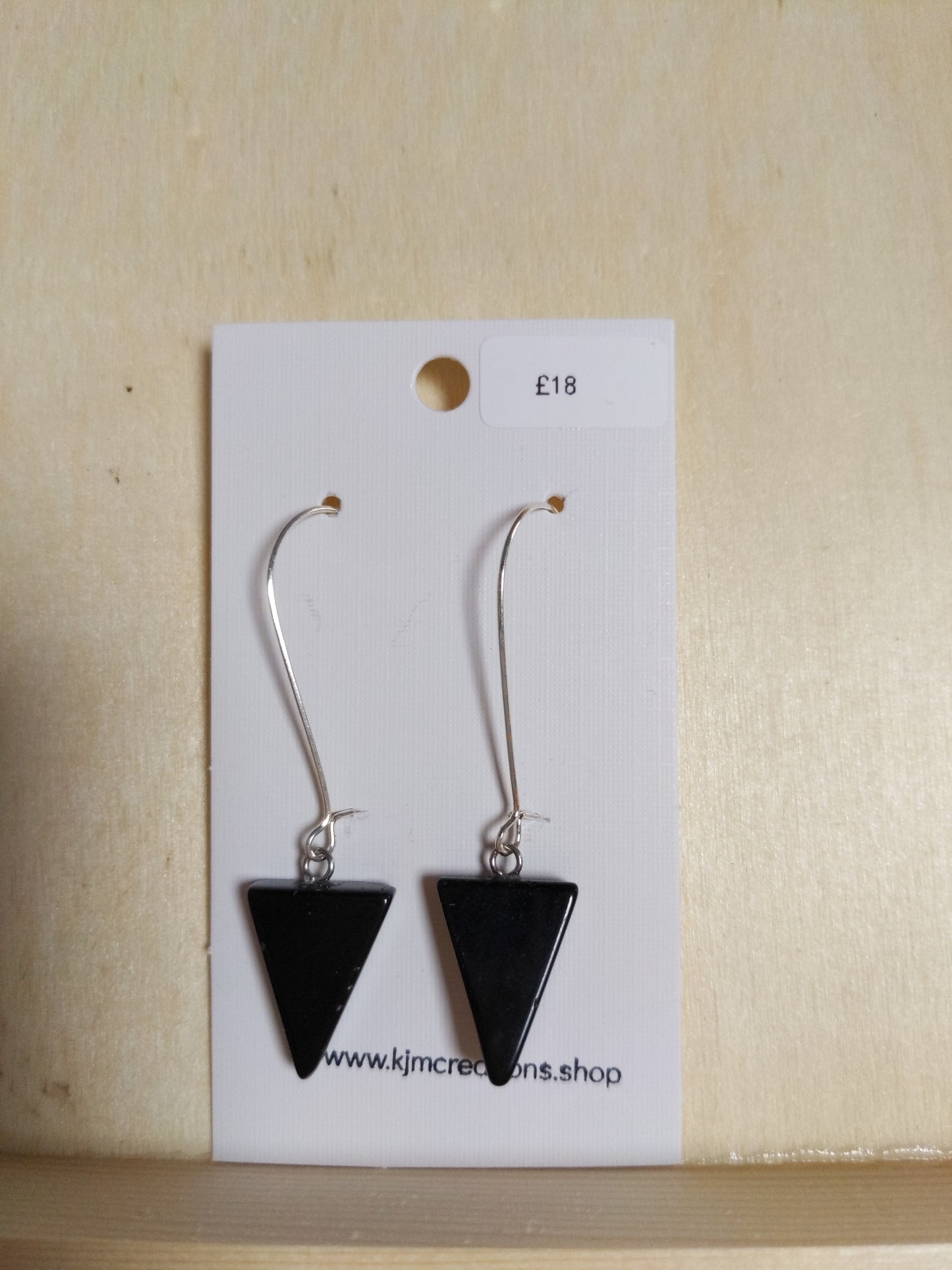 Triangle Gemstone Earrings image 2