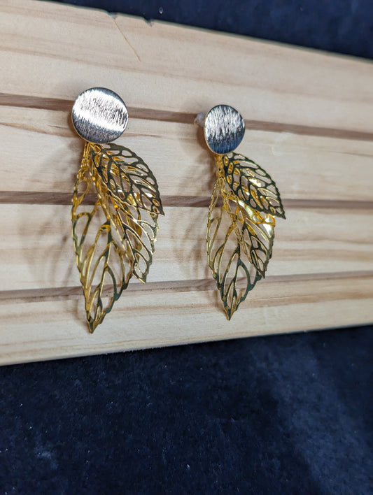 Gold Leaf Earrings image 0