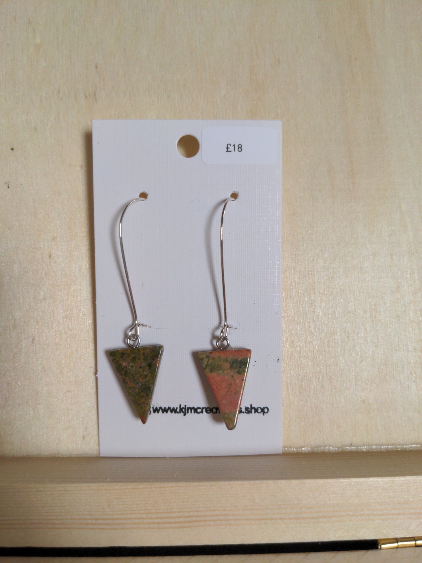 Triangle Gemstone Earrings image 4