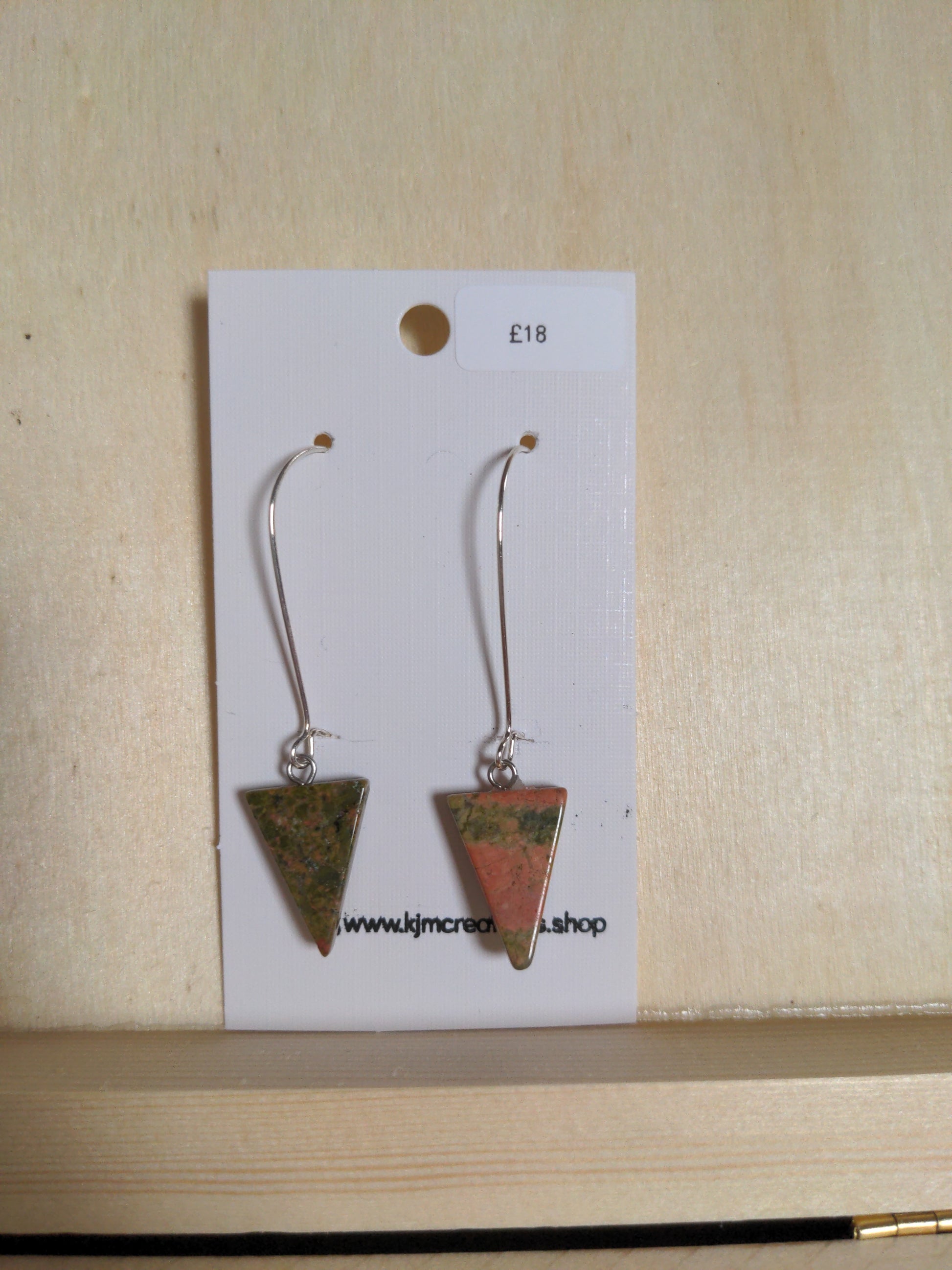 Triangle Gemstone Earrings image 4