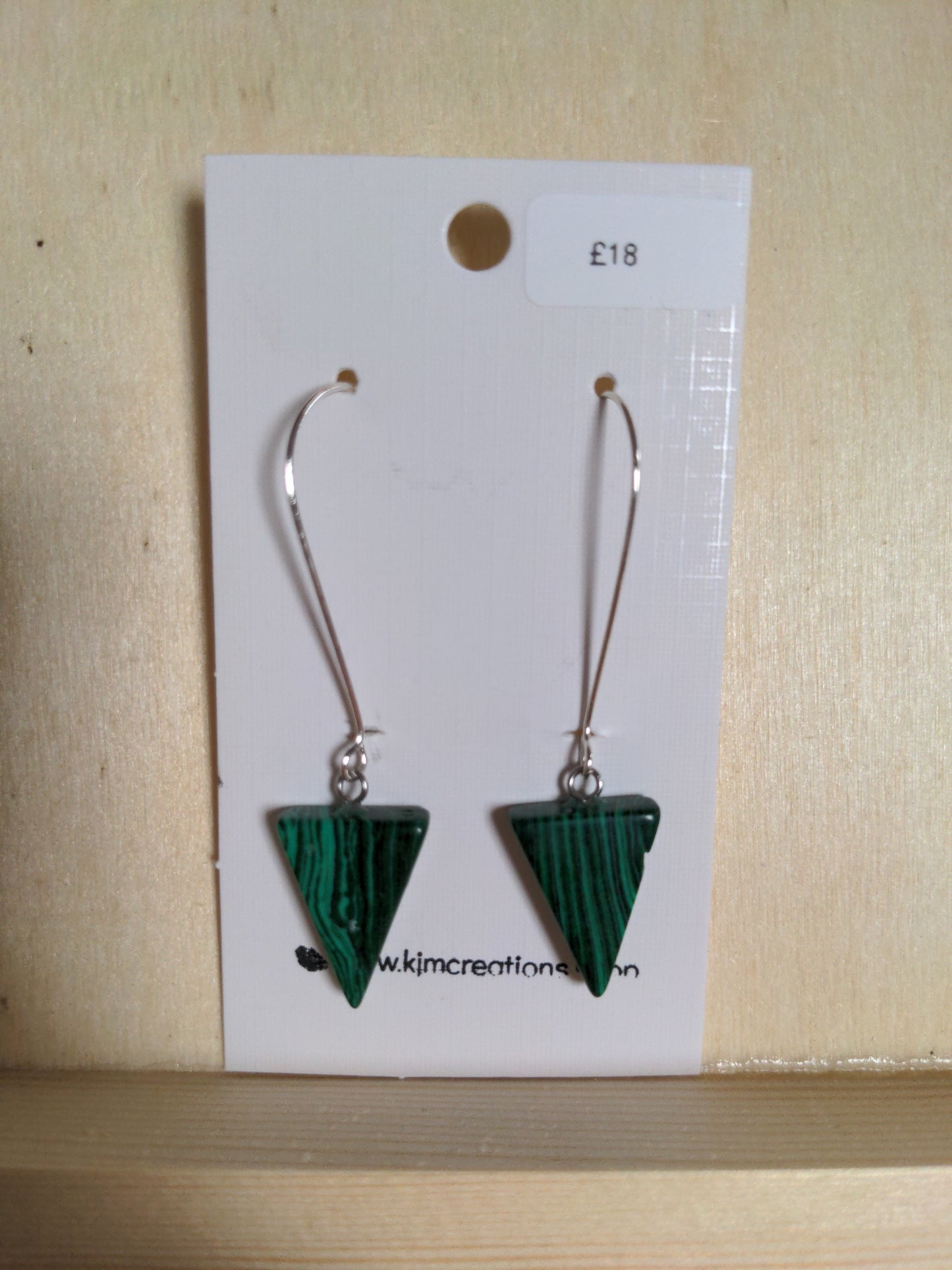 Triangle Gemstone Earrings image 3