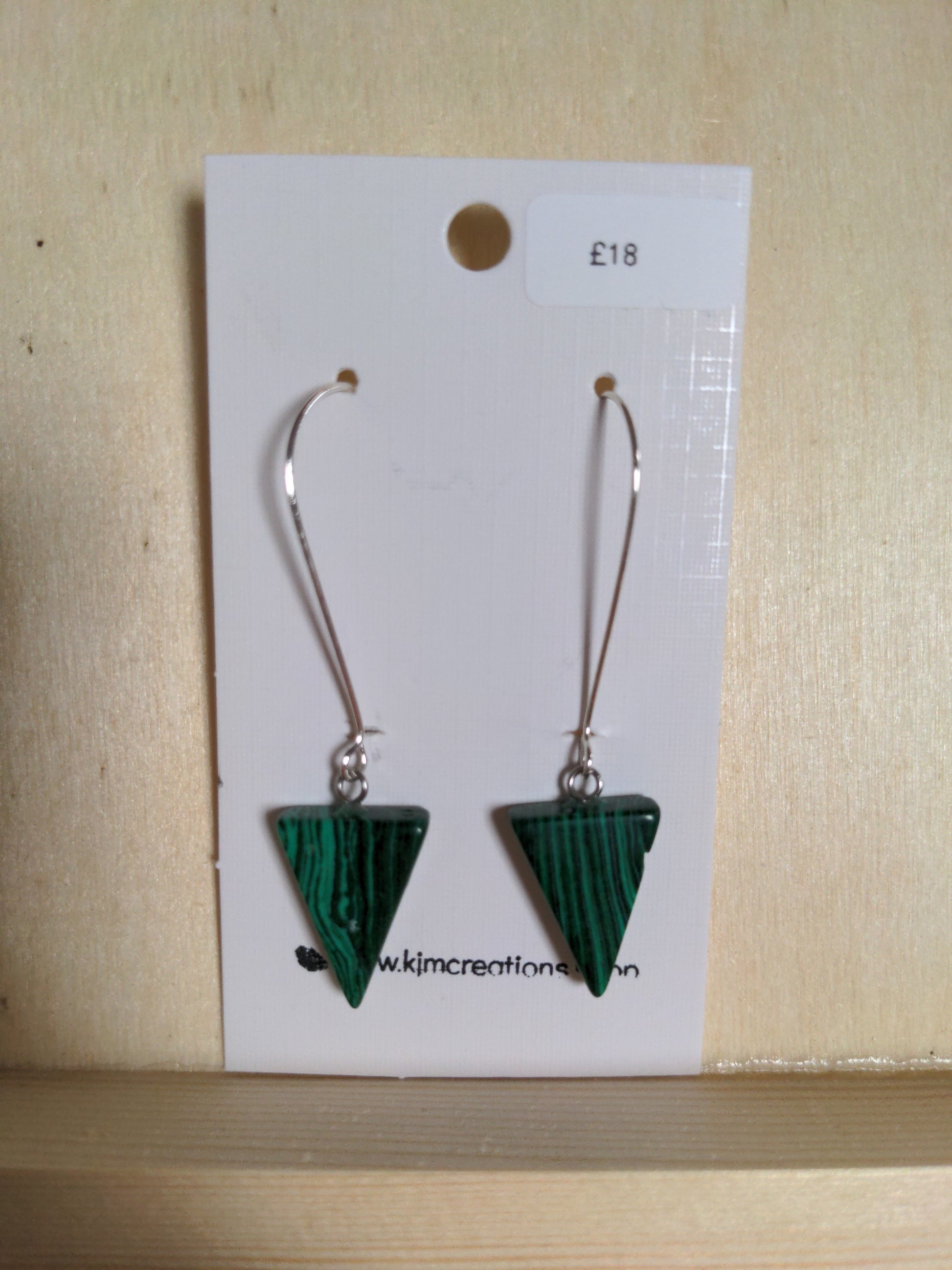 Triangle Gemstone Earrings image 3