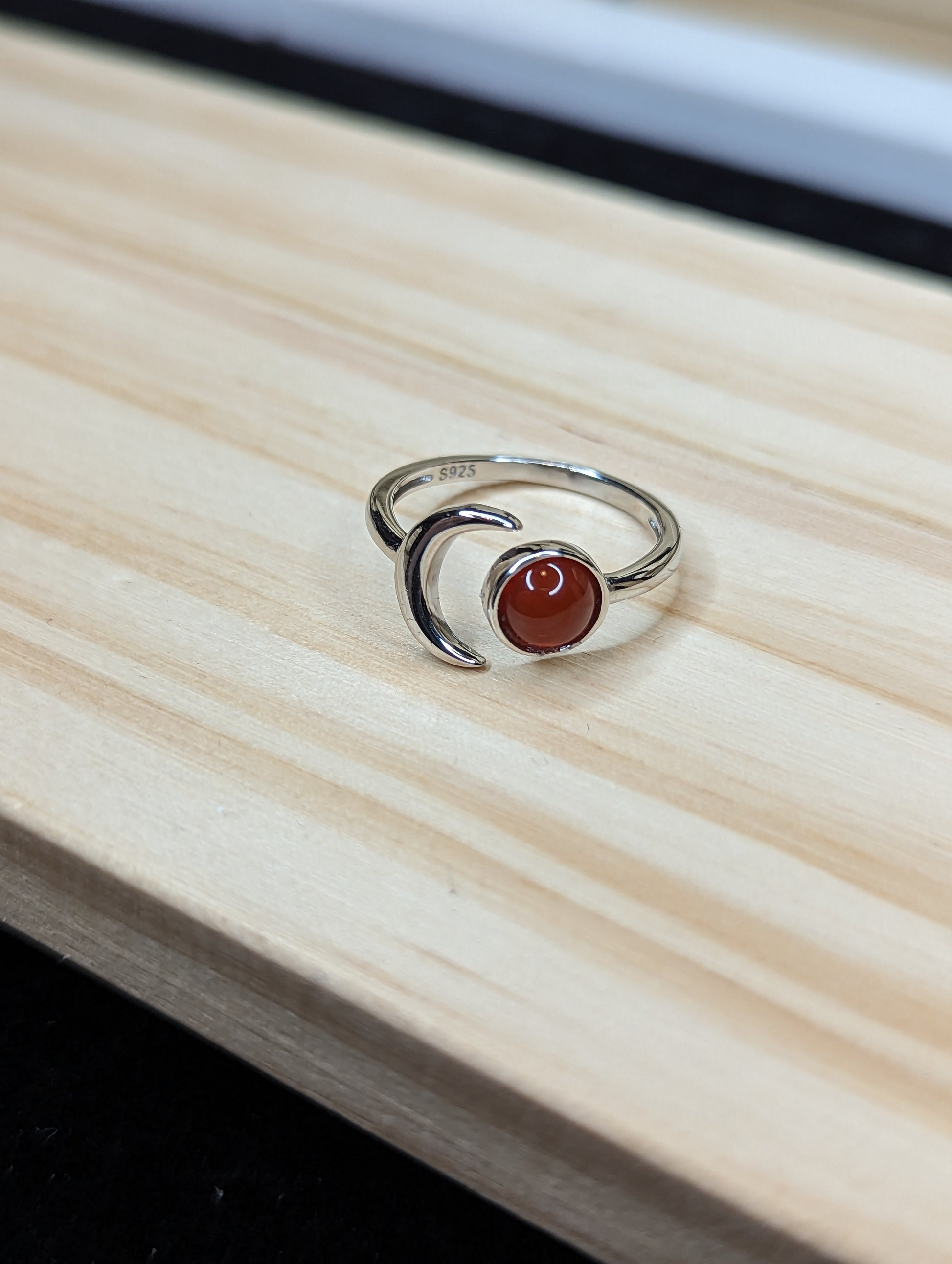 Sterling silver moon ring  image 4