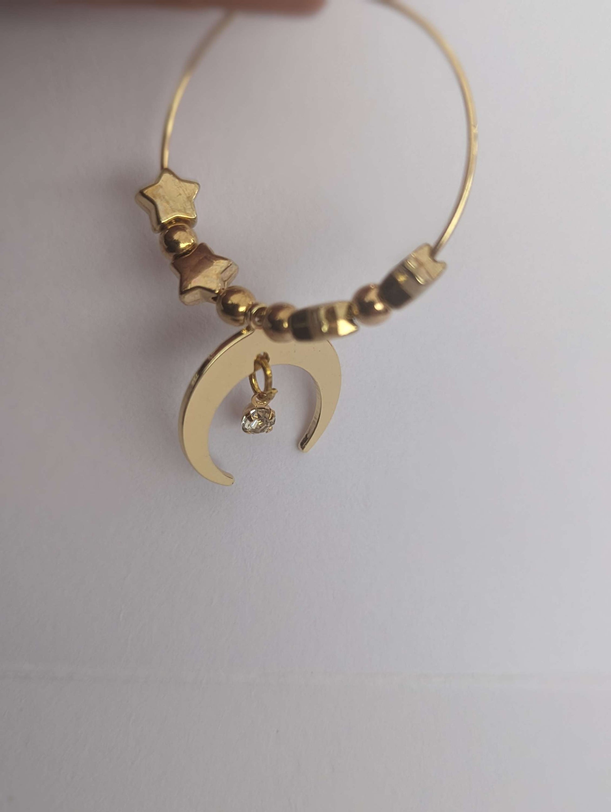 Crescent moon hoops image 1