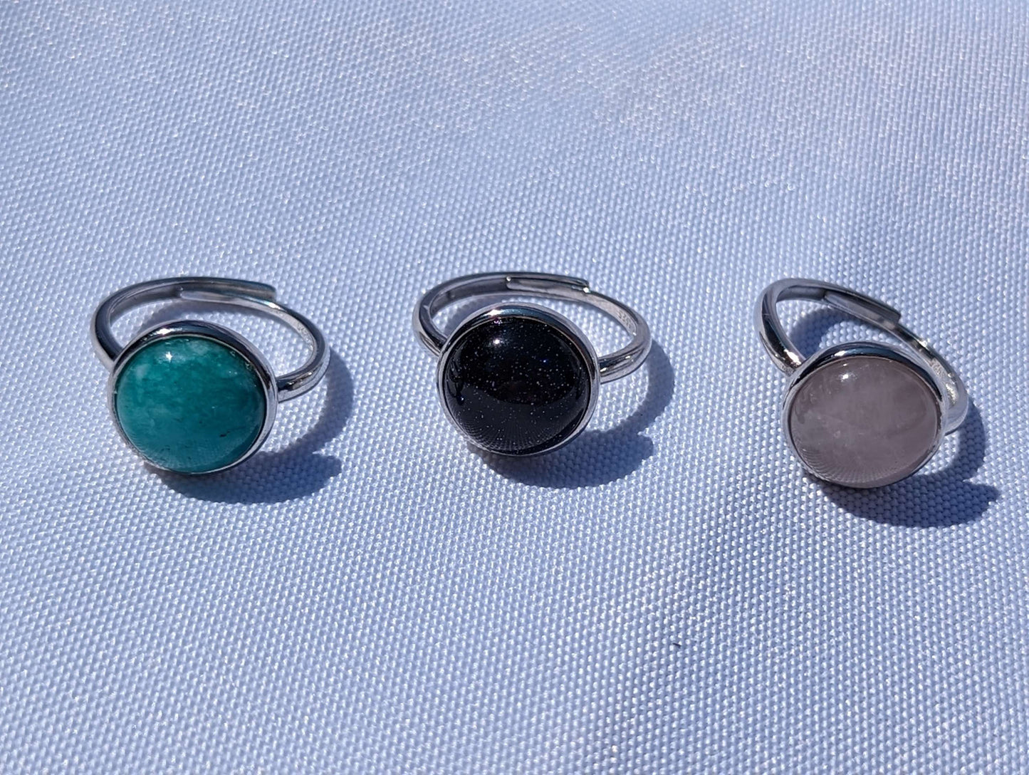 Sterling silver gemstone ring image 1