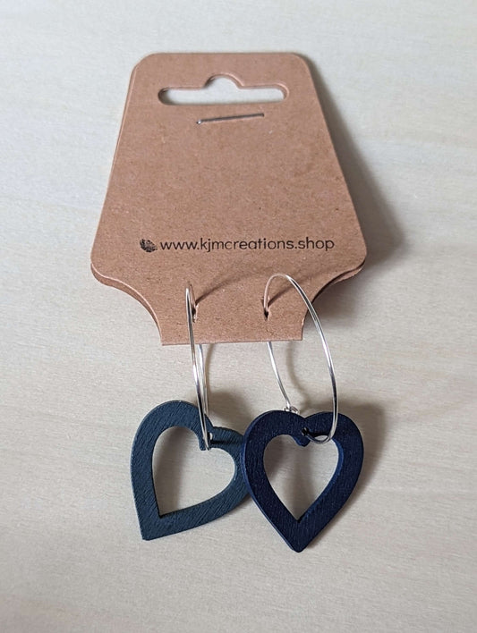 wooden heart hoops image 0