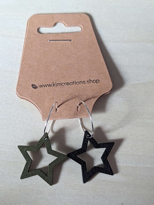 wooden star hoops image 0