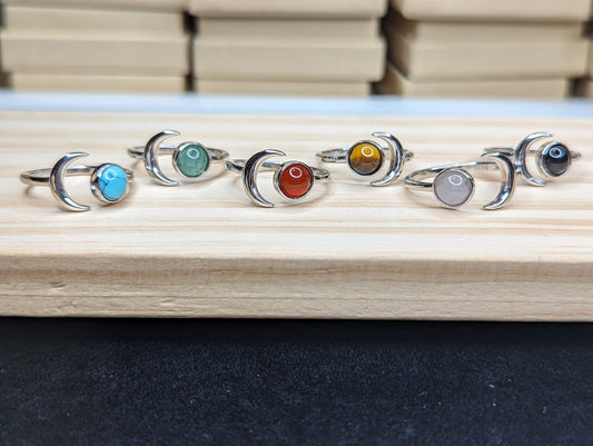 Sterling silver moon ring  image 0