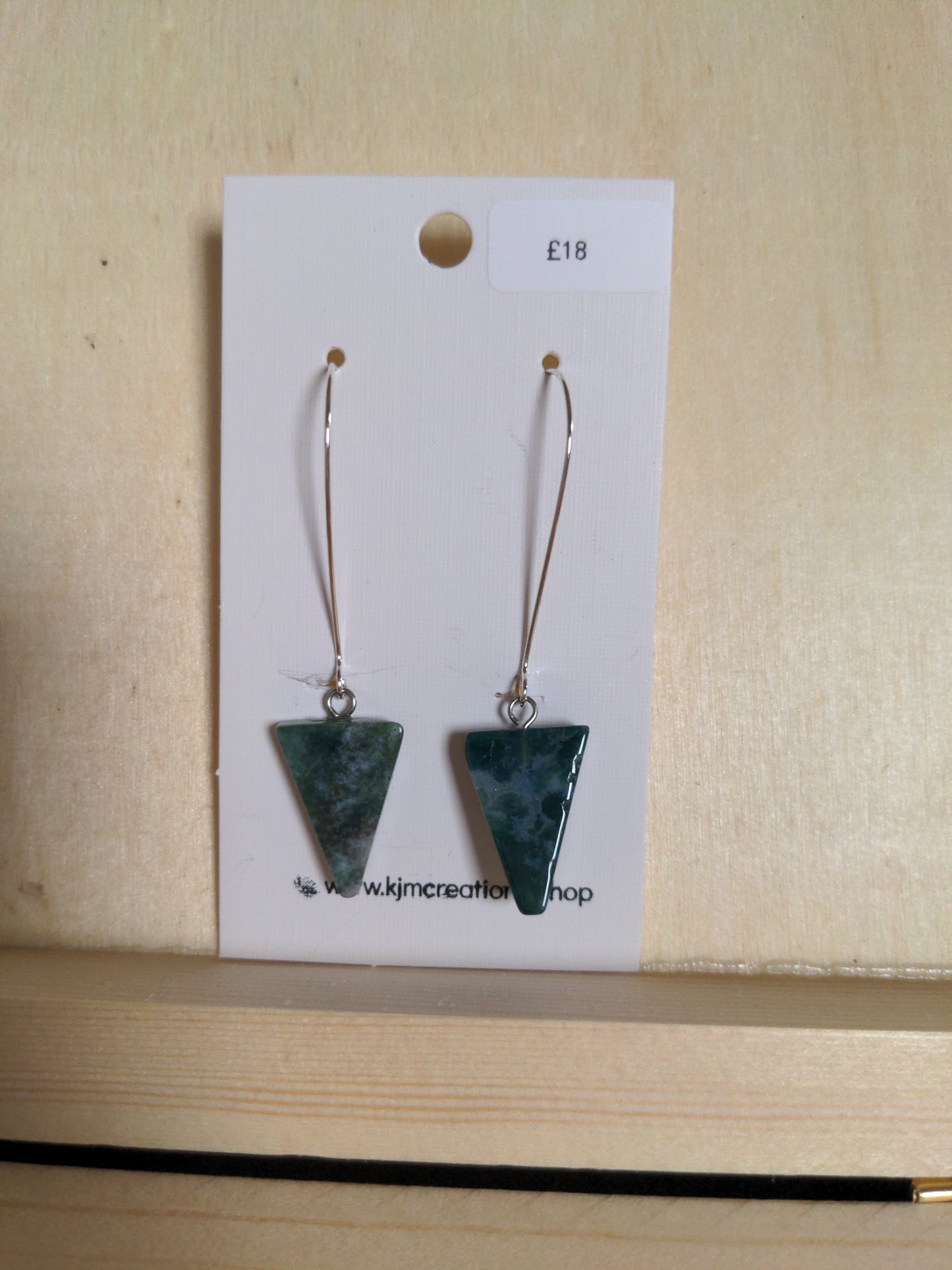 Triangle Gemstone Earrings image 0