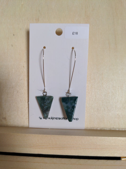 Triangle Gemstone Earrings image 0