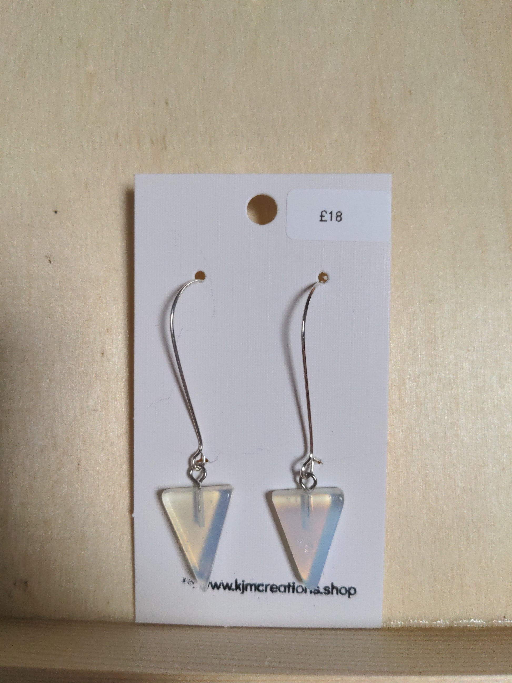 Triangle Gemstone Earrings image 7