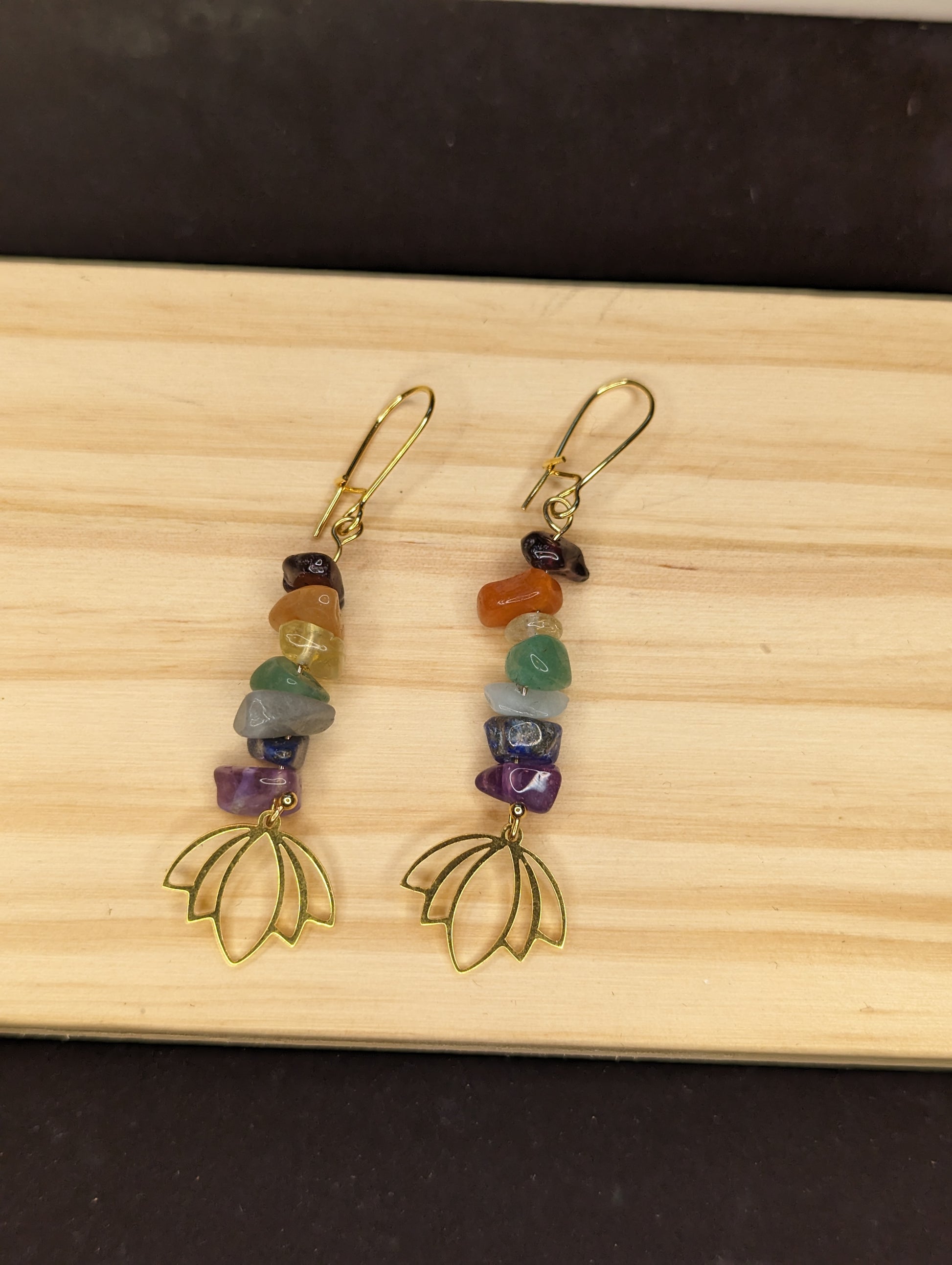 Gold Chakra Earrings image 2