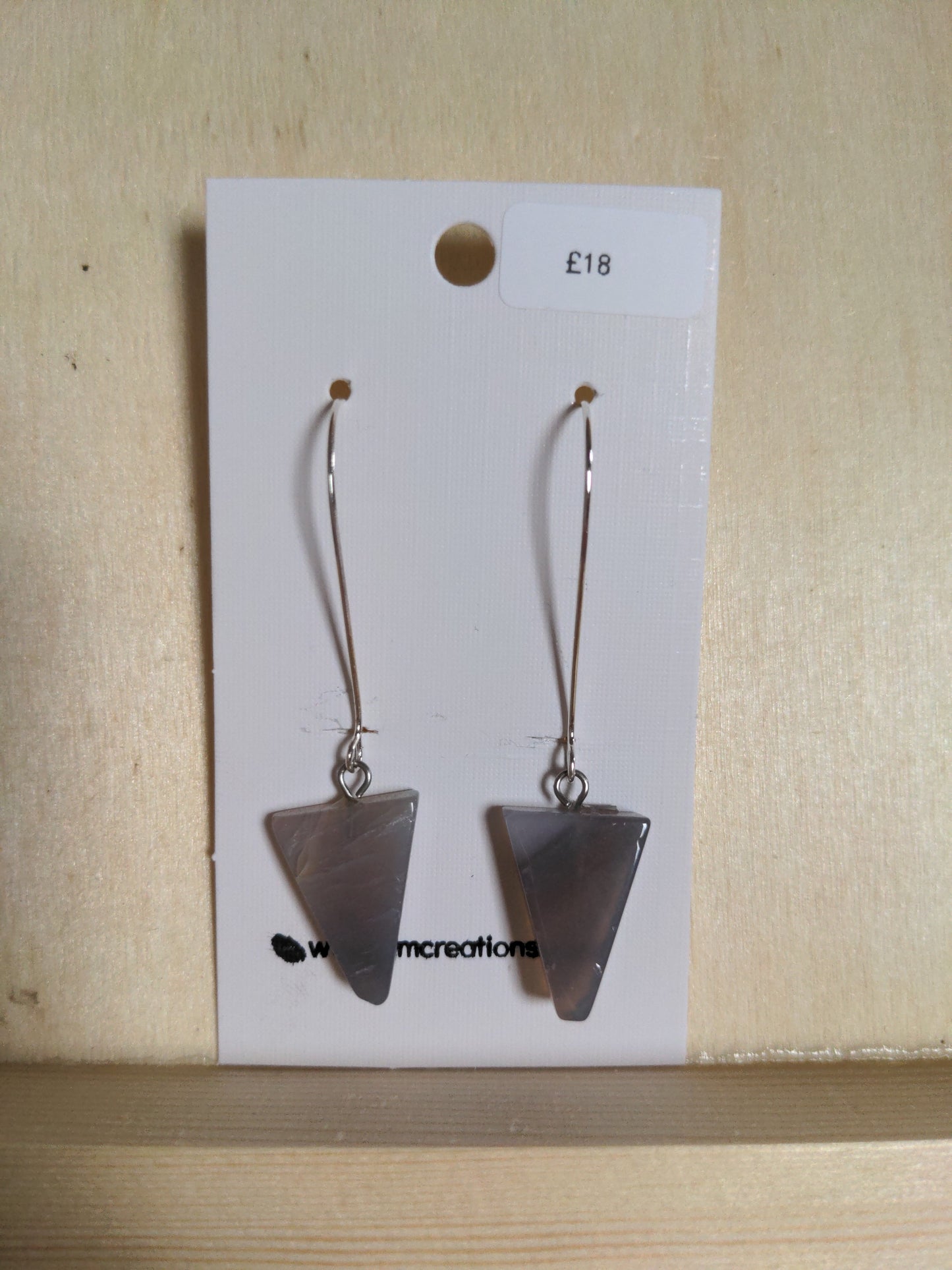 Triangle Gemstone Earrings image 5