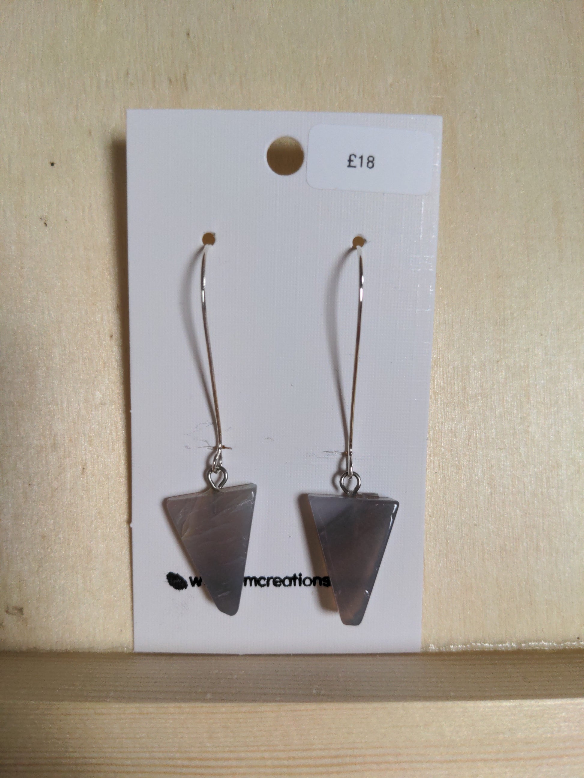 Triangle Gemstone Earrings image 5