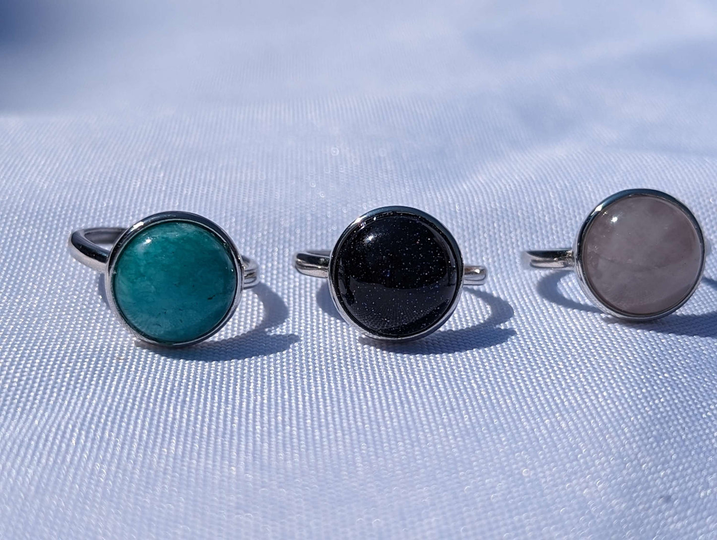 Sterling silver gemstone ring image 0