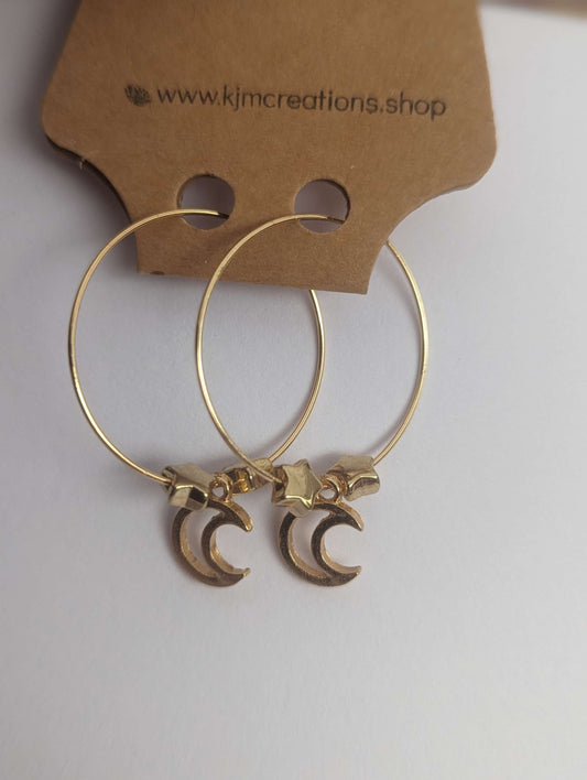 Hollow moon hoops image 0