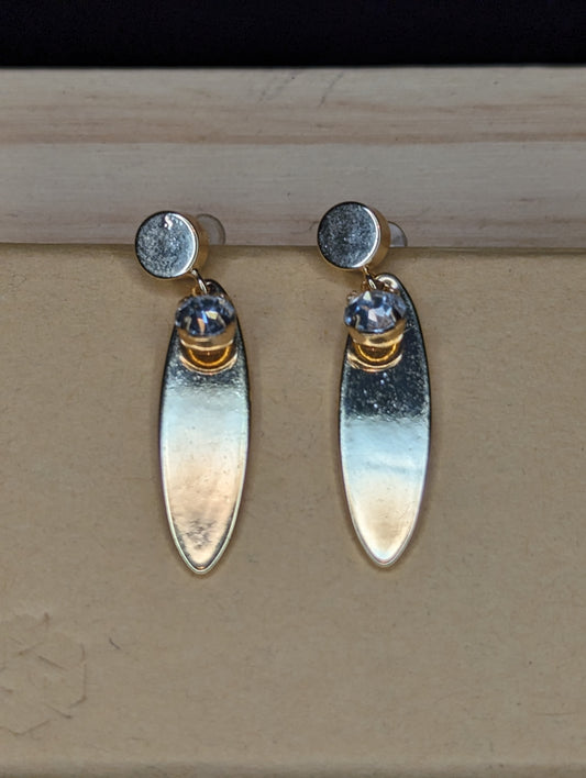 Gold Oval Earrings image 0