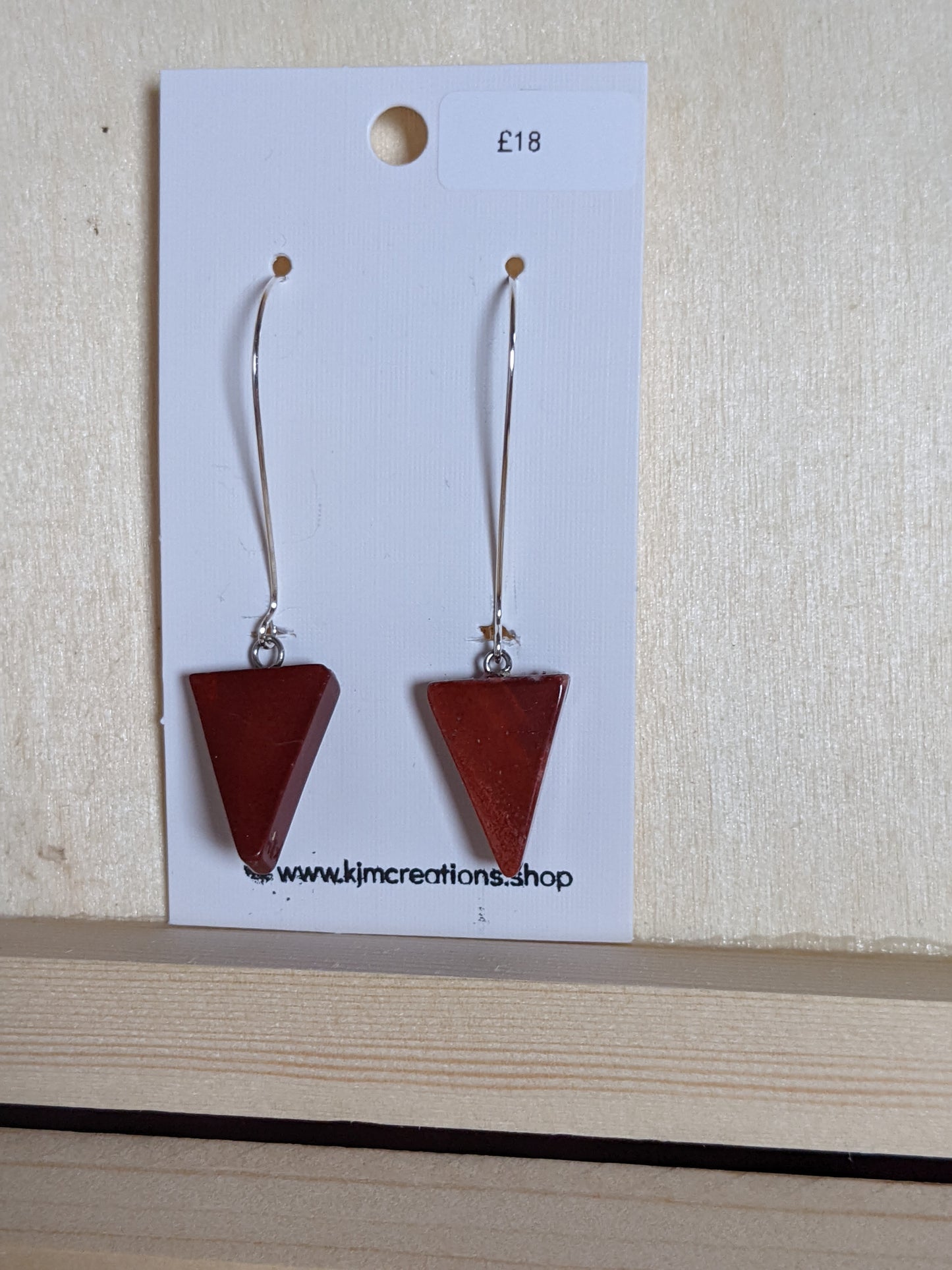 Triangle Gemstone Earrings image 6